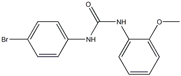 N-(4-bromophenyl)-N'-(2-methoxyphenyl)urea Struktur