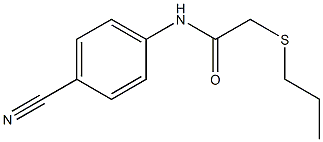 N-(4-cyanophenyl)-2-(propylsulfanyl)acetamide Struktur