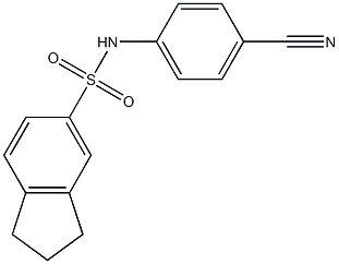 N-(4-cyanophenyl)-2,3-dihydro-1H-indene-5-sulfonamide Struktur