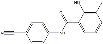 N-(4-cyanophenyl)-2-hydroxy-3-methylbenzamide Struktur