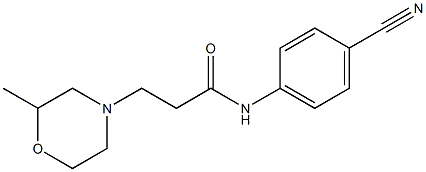 N-(4-cyanophenyl)-3-(2-methylmorpholin-4-yl)propanamide Struktur