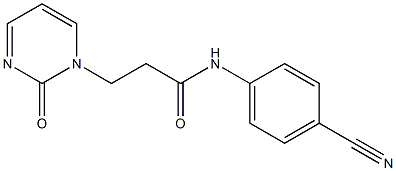 N-(4-cyanophenyl)-3-(2-oxo-1,2-dihydropyrimidin-1-yl)propanamide Struktur