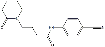 N-(4-cyanophenyl)-4-(2-oxopiperidin-1-yl)butanamide Struktur