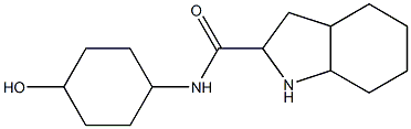 N-(4-hydroxycyclohexyl)octahydro-1H-indole-2-carboxamide Struktur