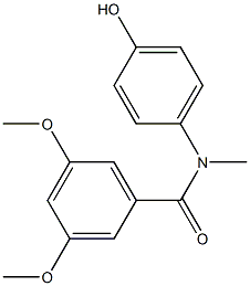 N-(4-hydroxyphenyl)-3,5-dimethoxy-N-methylbenzamide Struktur