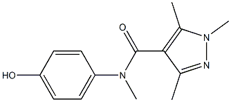 N-(4-hydroxyphenyl)-N,1,3,5-tetramethyl-1H-pyrazole-4-carboxamide Struktur