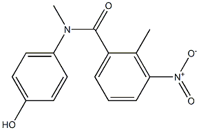 N-(4-hydroxyphenyl)-N,2-dimethyl-3-nitrobenzamide Struktur