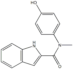 N-(4-hydroxyphenyl)-N-methyl-1H-indole-2-carboxamide Struktur