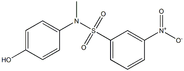 N-(4-hydroxyphenyl)-N-methyl-3-nitrobenzene-1-sulfonamide Struktur