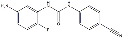 N-(5-amino-2-fluorophenyl)-N'-(4-cyanophenyl)urea Struktur