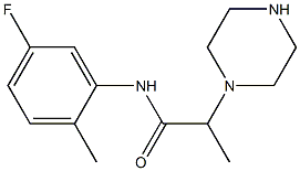 N-(5-fluoro-2-methylphenyl)-2-(piperazin-1-yl)propanamide Struktur