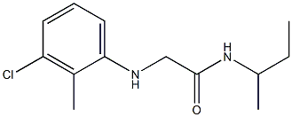 N-(butan-2-yl)-2-[(3-chloro-2-methylphenyl)amino]acetamide Struktur