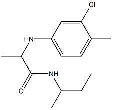 N-(butan-2-yl)-2-[(3-chloro-4-methylphenyl)amino]propanamide Struktur