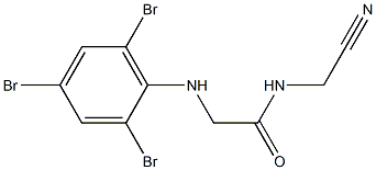 N-(cyanomethyl)-2-[(2,4,6-tribromophenyl)amino]acetamide Struktur