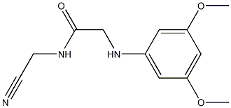 N-(cyanomethyl)-2-[(3,5-dimethoxyphenyl)amino]acetamide Struktur