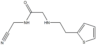 N-(cyanomethyl)-2-{[2-(thiophen-2-yl)ethyl]amino}acetamide Struktur