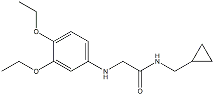 N-(cyclopropylmethyl)-2-[(3,4-diethoxyphenyl)amino]acetamide Struktur