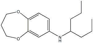 N-(heptan-4-yl)-3,4-dihydro-2H-1,5-benzodioxepin-7-amine Struktur