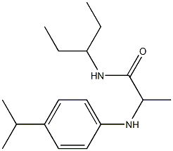 N-(pentan-3-yl)-2-{[4-(propan-2-yl)phenyl]amino}propanamide Struktur