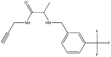 N-(prop-2-yn-1-yl)-2-({[3-(trifluoromethyl)phenyl]methyl}amino)propanamide Struktur