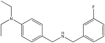 N,N-diethyl-4-({[(3-fluorophenyl)methyl]amino}methyl)aniline Struktur