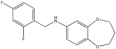 N-[(2,4-difluorophenyl)methyl]-3,4-dihydro-2H-1,5-benzodioxepin-7-amine Struktur