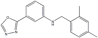 N-[(2,4-dimethylphenyl)methyl]-3-(1,3,4-oxadiazol-2-yl)aniline Struktur