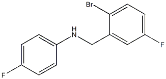 N-[(2-bromo-5-fluorophenyl)methyl]-4-fluoroaniline Struktur