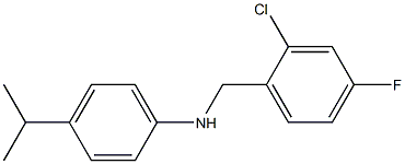 N-[(2-chloro-4-fluorophenyl)methyl]-4-(propan-2-yl)aniline Struktur