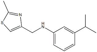 N-[(2-methyl-1,3-thiazol-4-yl)methyl]-3-(propan-2-yl)aniline Struktur