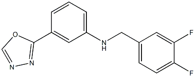 N-[(3,4-difluorophenyl)methyl]-3-(1,3,4-oxadiazol-2-yl)aniline Struktur