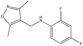 N-[(3,5-dimethyl-1,2-oxazol-4-yl)methyl]-2,4-difluoroaniline Struktur