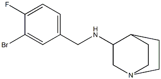 N-[(3-bromo-4-fluorophenyl)methyl]-1-azabicyclo[2.2.2]octan-3-amine Struktur