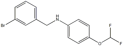 N-[(3-bromophenyl)methyl]-4-(difluoromethoxy)aniline Struktur