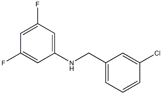 N-[(3-chlorophenyl)methyl]-3,5-difluoroaniline Struktur