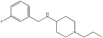 N-[(3-fluorophenyl)methyl]-1-propylpiperidin-4-amine Struktur