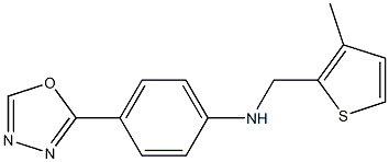 N-[(3-methylthiophen-2-yl)methyl]-4-(1,3,4-oxadiazol-2-yl)aniline Struktur