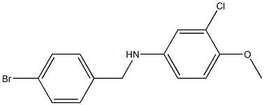 N-[(4-bromophenyl)methyl]-3-chloro-4-methoxyaniline Struktur