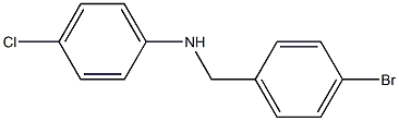 N-[(4-bromophenyl)methyl]-4-chloroaniline Struktur