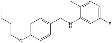 N-[(4-butoxyphenyl)methyl]-5-fluoro-2-methylaniline Struktur