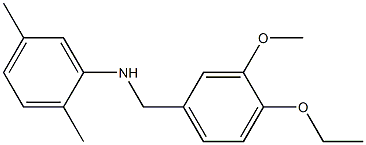 N-[(4-ethoxy-3-methoxyphenyl)methyl]-2,5-dimethylaniline Struktur