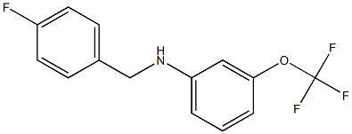 N-[(4-fluorophenyl)methyl]-3-(trifluoromethoxy)aniline Struktur