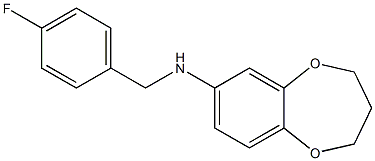 N-[(4-fluorophenyl)methyl]-3,4-dihydro-2H-1,5-benzodioxepin-7-amine Struktur