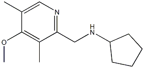 N-[(4-methoxy-3,5-dimethylpyridin-2-yl)methyl]cyclopentanamine Struktur