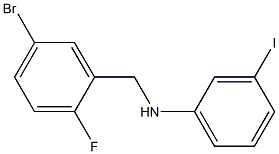 N-[(5-bromo-2-fluorophenyl)methyl]-3-iodoaniline Struktur