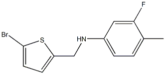 N-[(5-bromothiophen-2-yl)methyl]-3-fluoro-4-methylaniline Struktur