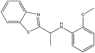 N-[1-(1,3-benzothiazol-2-yl)ethyl]-2-methoxyaniline Struktur