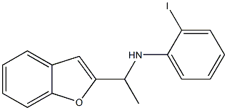 N-[1-(1-benzofuran-2-yl)ethyl]-2-iodoaniline Struktur