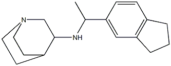 N-[1-(2,3-dihydro-1H-inden-5-yl)ethyl]-1-azabicyclo[2.2.2]octan-3-amine Struktur