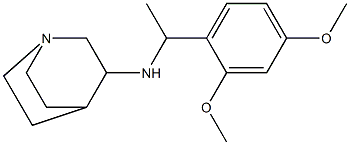 N-[1-(2,4-dimethoxyphenyl)ethyl]-1-azabicyclo[2.2.2]octan-3-amine Struktur